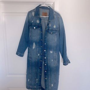 BBJ Long Denim Jacket (knee length)